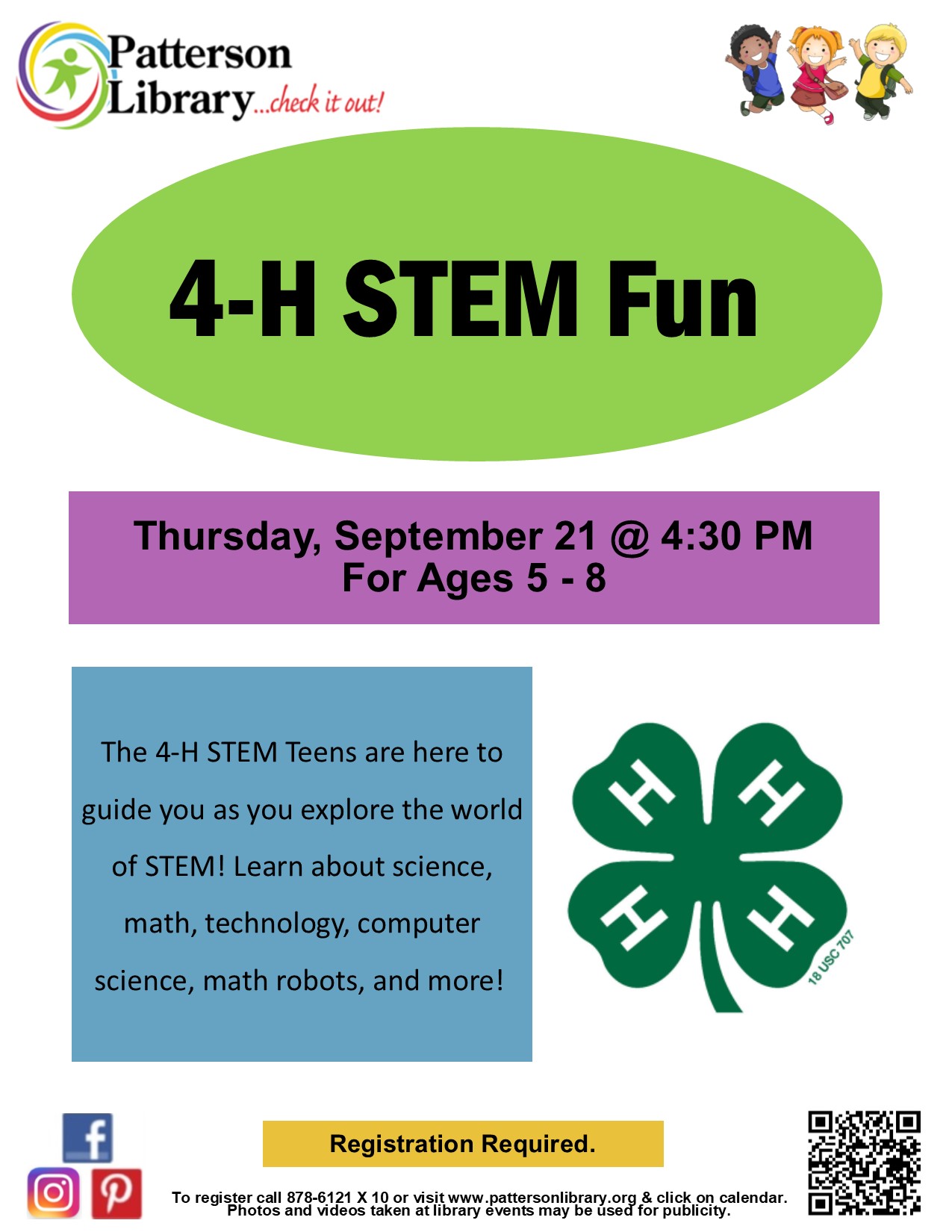 The 4-H STEM Teens are here to guide you as you explore the world of STEM.